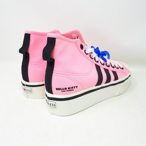 Adidas x Hello Kitty Nizza Platform Mid Pink Glow Casual Shoe Sneaker Womens NEW - Picture 5 of 12